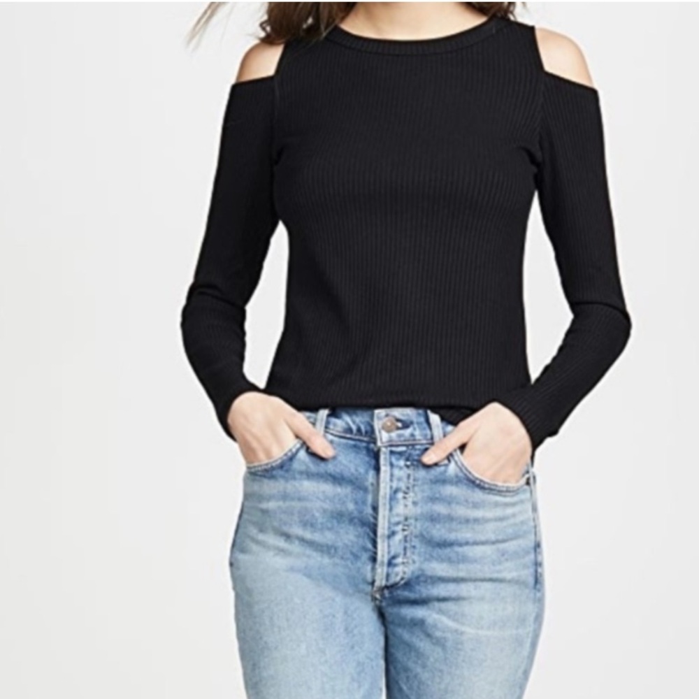 Women's Cream Cold Shoulder Top